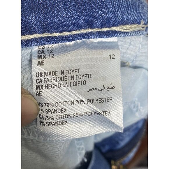 Style&co. Womens Straight High Rise Slimming Pocket Distressed Jean Size 12 - Picture 4 of 8